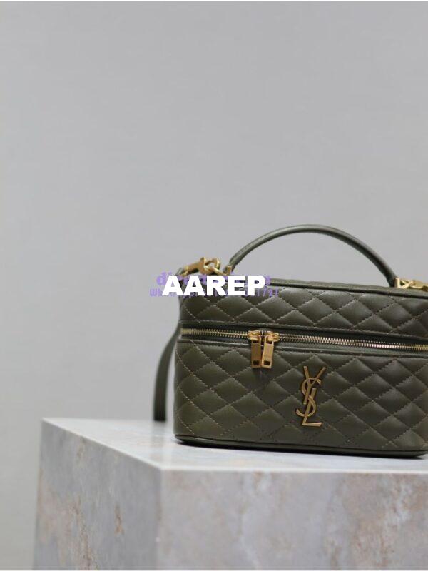 Replica Saint Laurent YSL Gaby Vanity Bag In Lambskin 7667311 Light Musk 7