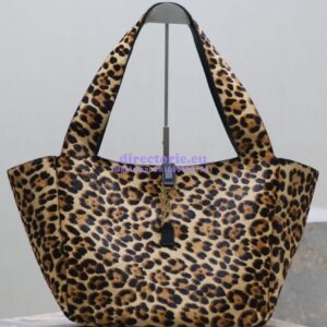 Replica YSL Saint Laurent Le 5 À 7 Bea In Pony Hair Leather Nappa Leather 763435A Leopard