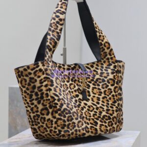Replica YSL Saint Laurent Le 5 À 7 Bea In Pony Hair Leather Nappa Leather 763435A Leopard 2