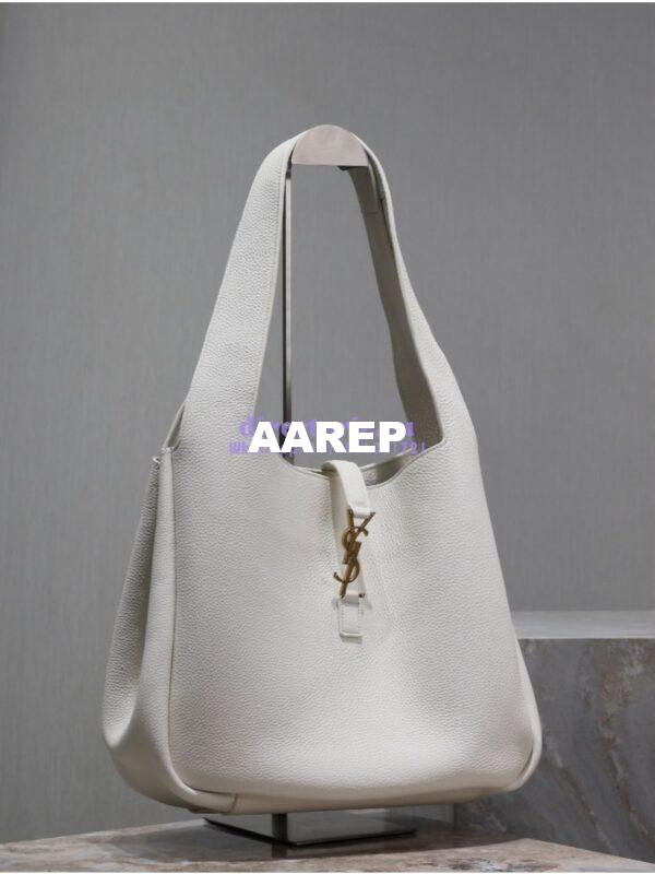 Replica YSL Saint Laurent Le 5 À 7 Bea In Grained Deerskin Leather 763435A Blanc 4