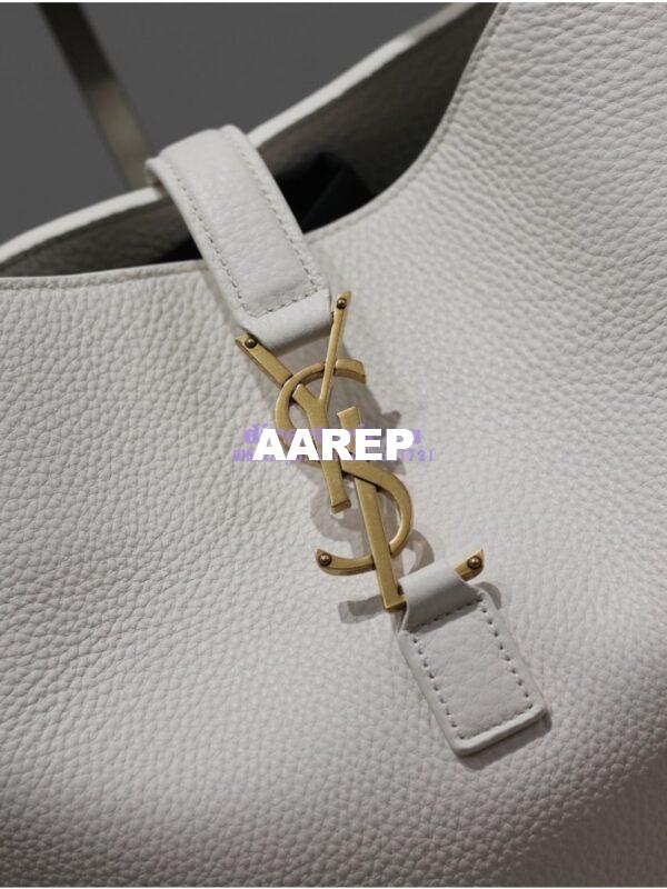 Replica YSL Saint Laurent Le 5 À 7 Bea In Grained Deerskin Leather 763435A Blanc 8