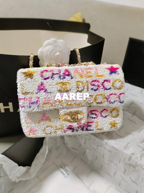 Replica Chanel Small Flap Bag AS4561 Sequins & White, Yellow, Pink & Blue Limited Edition 2