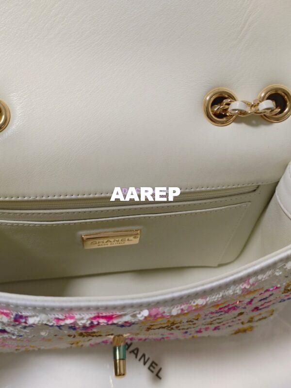 Replica Chanel Small Flap Bag AS4561 Sequins & White, Yellow, Pink & Blue Limited Edition 12