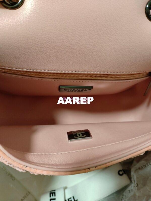 Replica Chanel Small Flap Bag AS4561 Sequins & Black Metal Pink Black Limited Edition 18