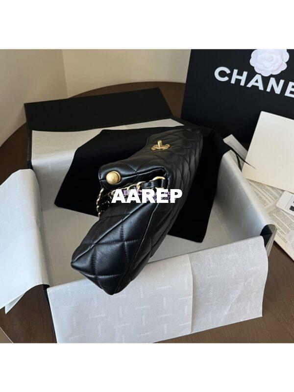 Replica Chanel 24P New Hobo Bag in Lambskin AS4754 Black 5