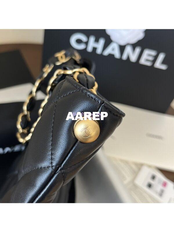 Replica Chanel 24P New Hobo Bag in Lambskin AS4754 Black 7