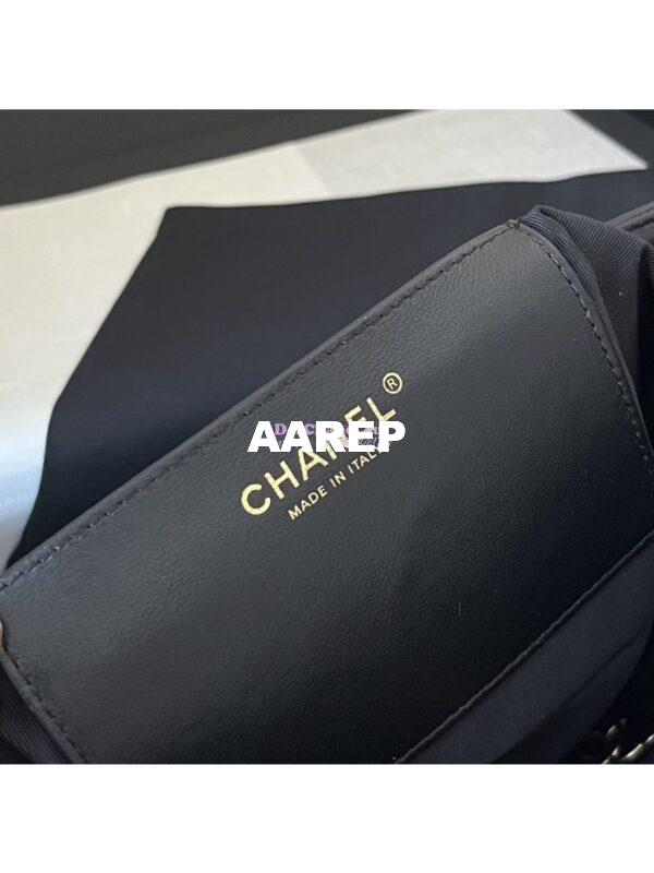 Replica Chanel 24P New Hobo Bag in Lambskin AS4754 Black 9