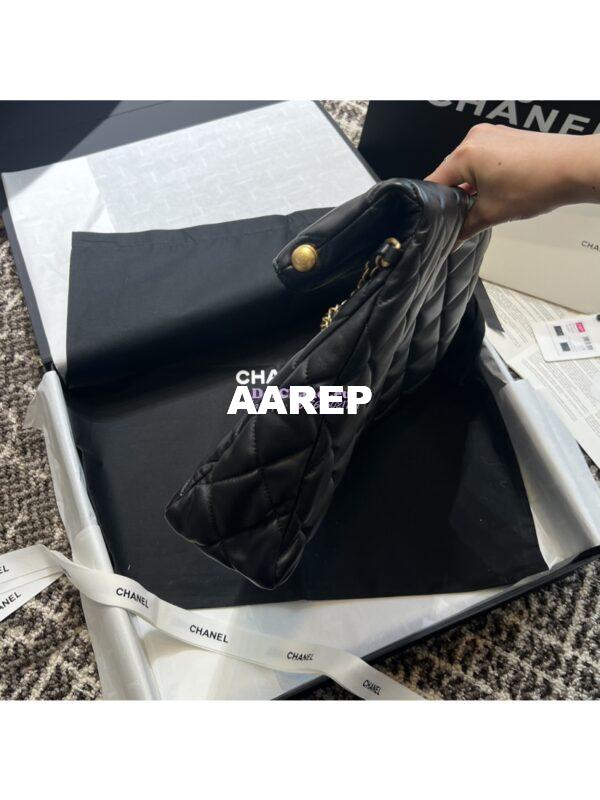 Replica Chanel 24P New Large Hobo Bag in Lambskin AS4777 Black 3