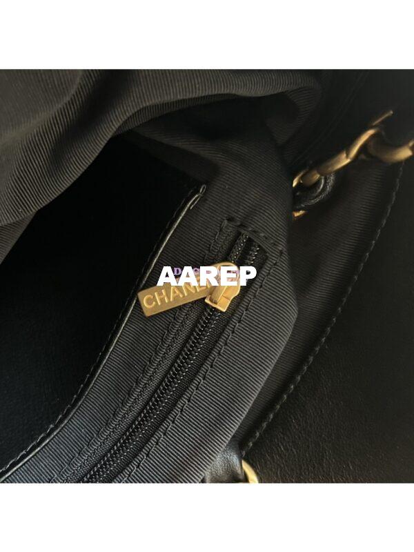 Replica Chanel 24P New Large Hobo Bag in Lambskin AS4777 Black 8