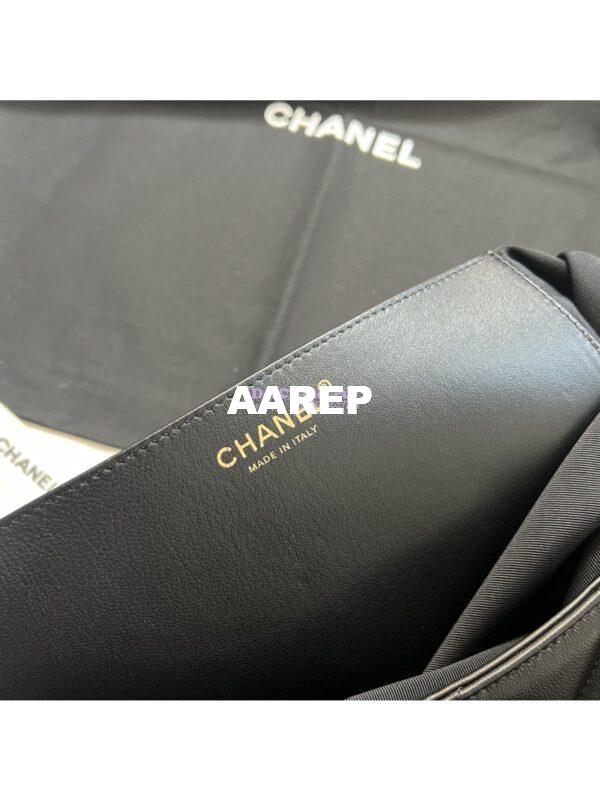 Replica Chanel 24P New Large Hobo Bag in Lambskin AS4777 Black 10