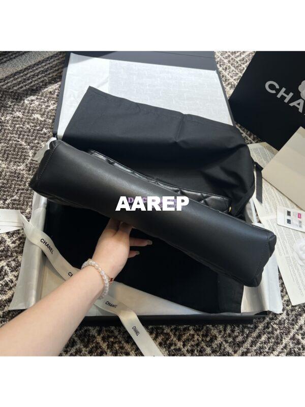 Replica Chanel 24P New Large Hobo Bag in Lambskin AS4777 Black 11