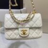 Replica Chanel 24P Seasonal Small Flap Bag with Pearl Top Handle Chain AS4384 Black
