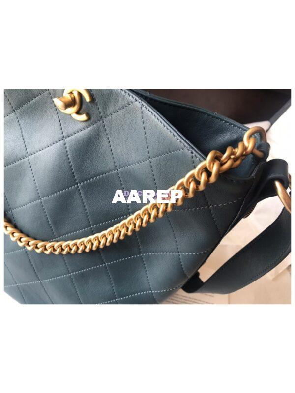 Replica Chanel Calfskin Hobo Bag A57576 Blue 7