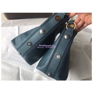 Replica Chanel Calfskin Hobo Bag A57573 Blue 2