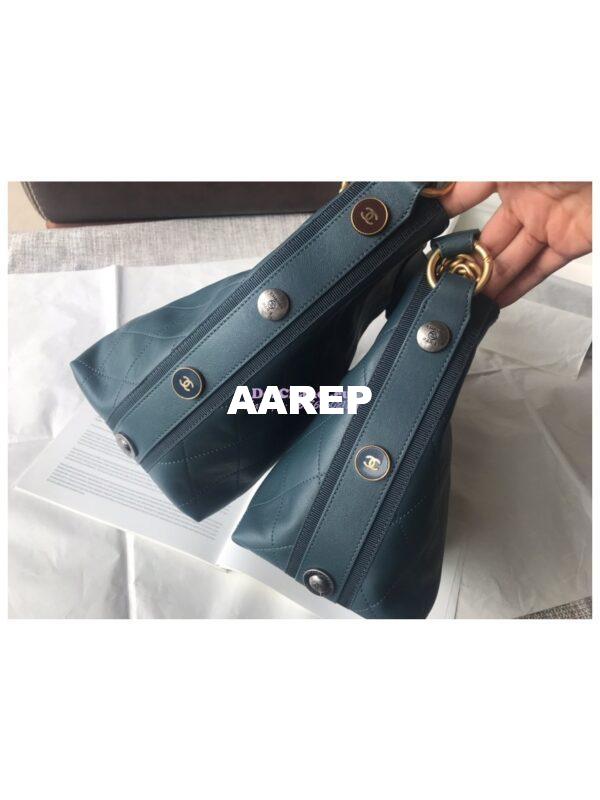 Replica Chanel Calfskin Hobo Bag A57573 Blue 4