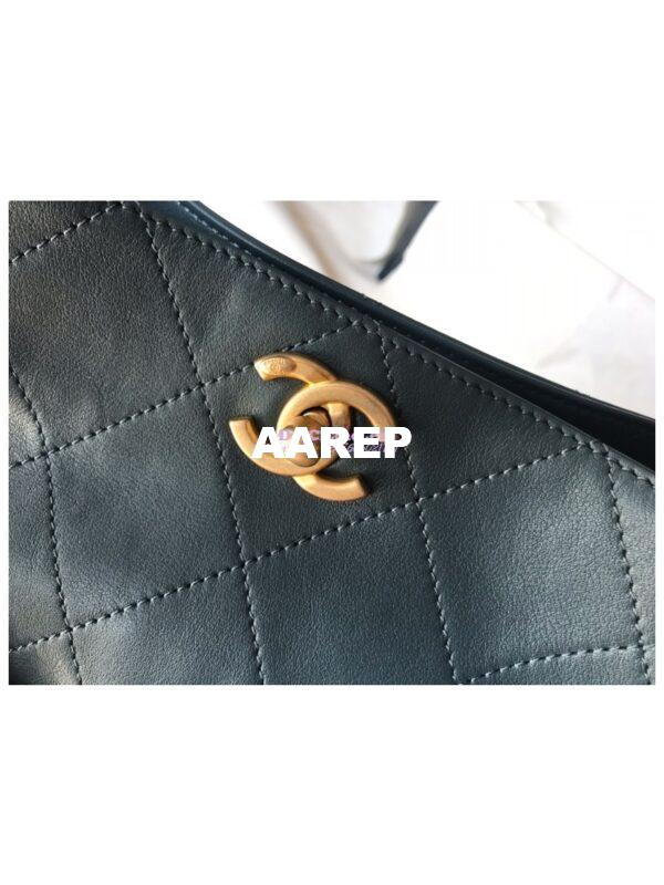 Replica Chanel Calfskin Hobo Bag A57573 Blue 6