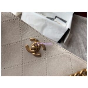 Replica Chanel Calfskin Hobo Bag A57573 White 2