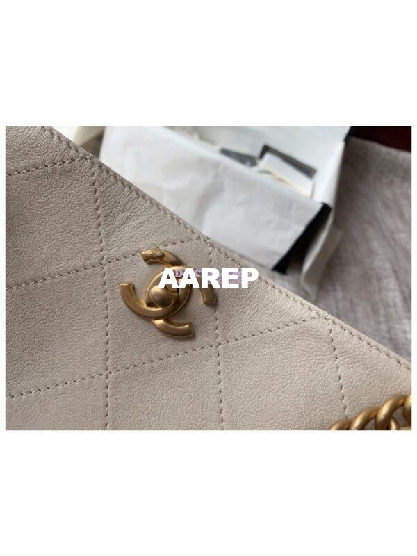 Replica Chanel Calfskin Hobo Bag A57573 White 2
