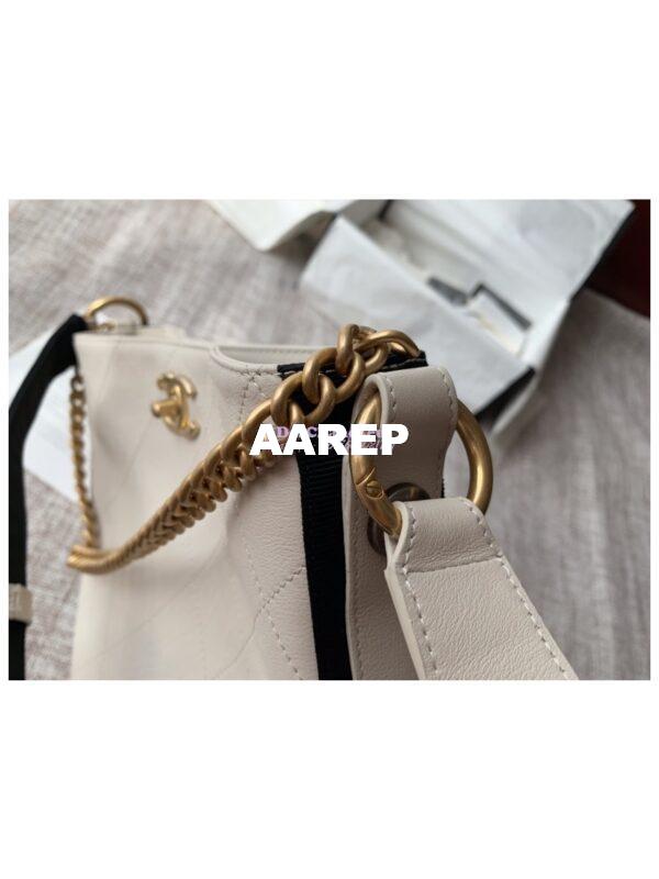 Replica Chanel Calfskin Hobo Bag A57573 White 3