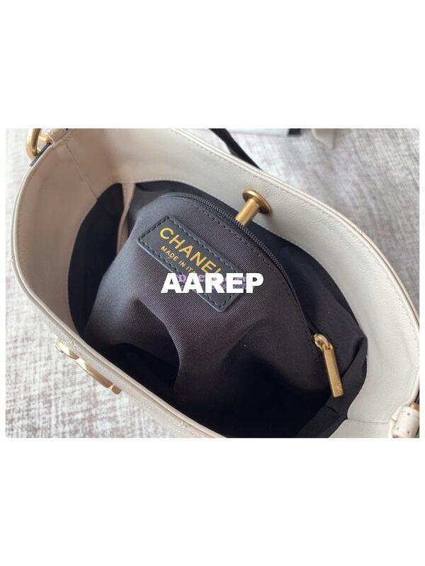 Replica Chanel Calfskin Hobo Bag A57573 White 9