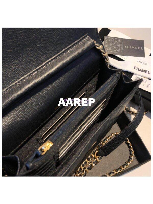Replica Chanel Boy Square Clutch with Chain WOC A84433 Black 11