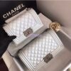 Replica Chanel Chevron Boy Flap Bag in Caviar Red 2