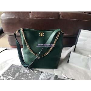 Replica Chanel Calfskin Hobo Bag A57576 Green
