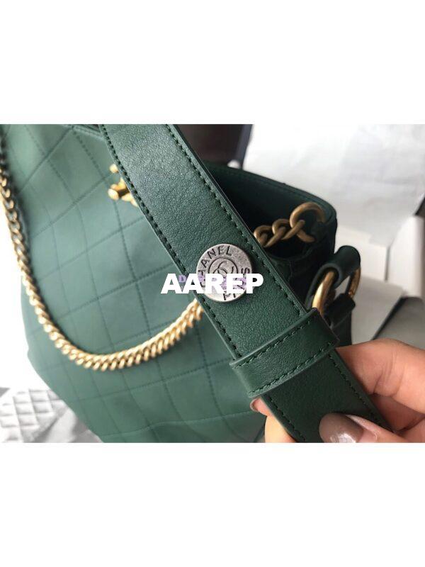 Replica Chanel Calfskin Hobo Bag A57576 Green 7