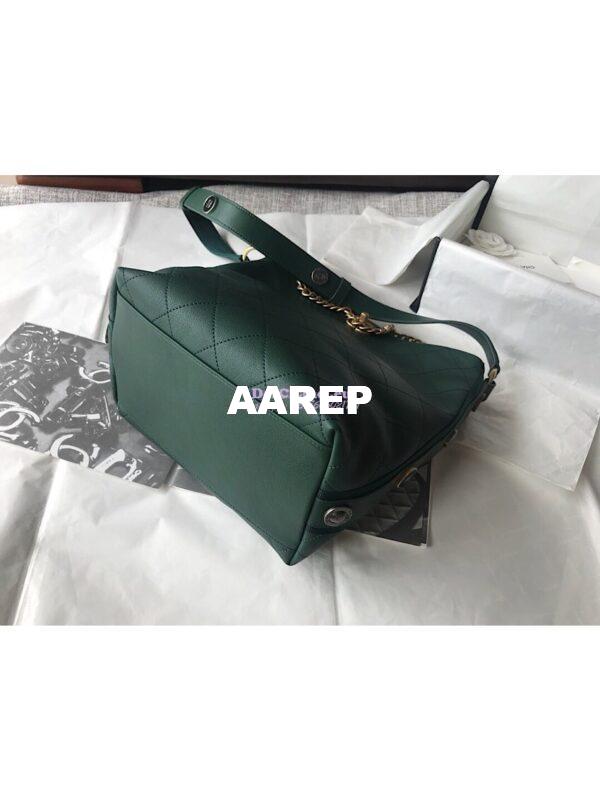 Replica Chanel Calfskin Hobo Bag A57576 Green 17