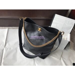 Replica Chanel Calfskin Hobo Bag A57576 Black 2