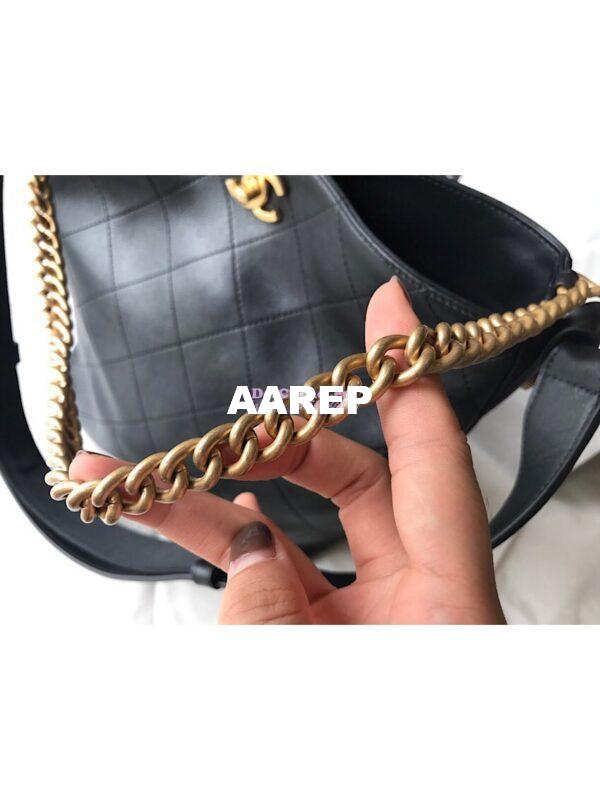 Replica Chanel Calfskin Hobo Bag A57576 Black 8