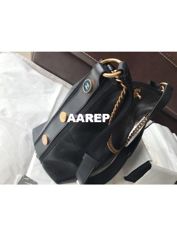 Replica Chanel Calfskin Hobo Bag A57576 Black 14
