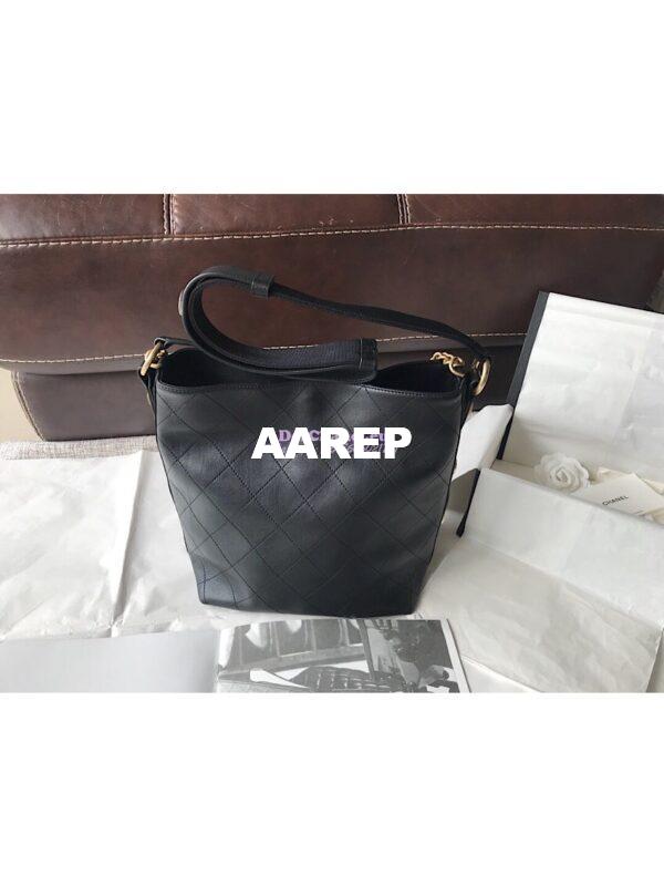Replica Chanel Calfskin Hobo Bag A57576 Black 18
