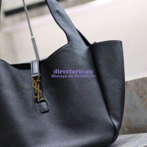Replica YSL Saint Laurent Le 5 À 7 Bea In Grained Deerskin Leather 763435A Black 2