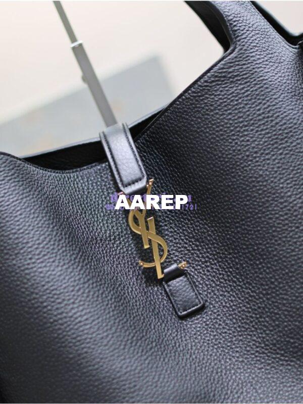 Replica YSL Saint Laurent Le 5 À 7 Bea In Grained Deerskin Leather 763435A Black 7