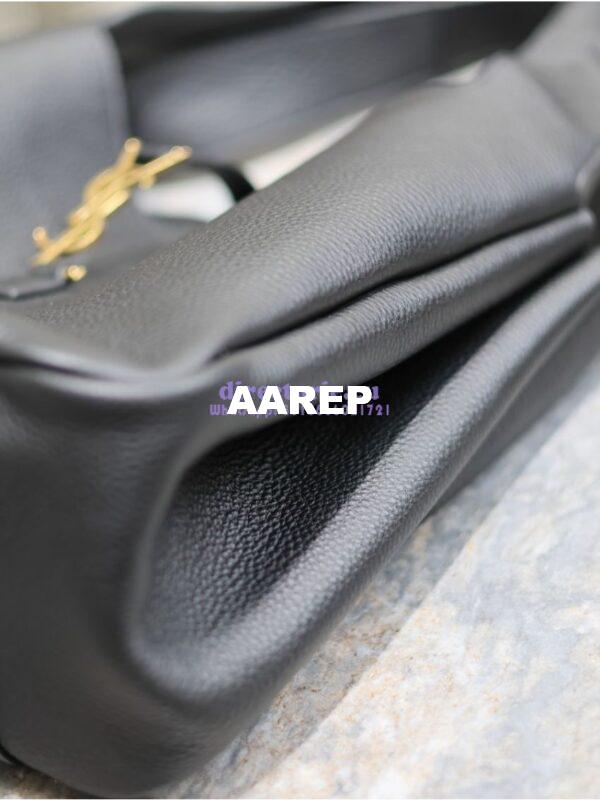 Replica YSL Saint Laurent Le 5 À 7 Bea In Grained Deerskin Leather 763435A Black 8