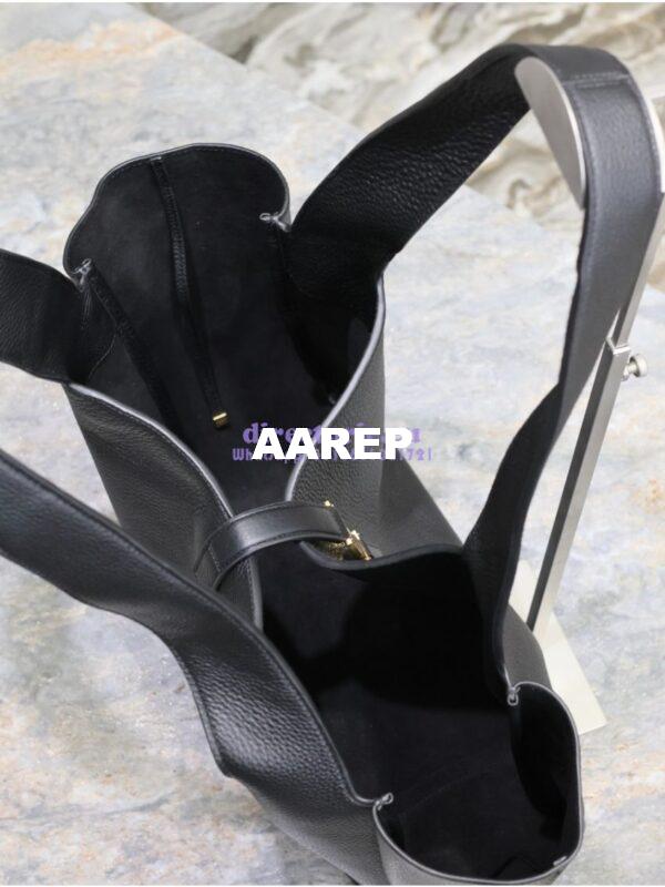 Replica YSL Saint Laurent Le 5 À 7 Bea In Grained Deerskin Leather 763435A Black 9