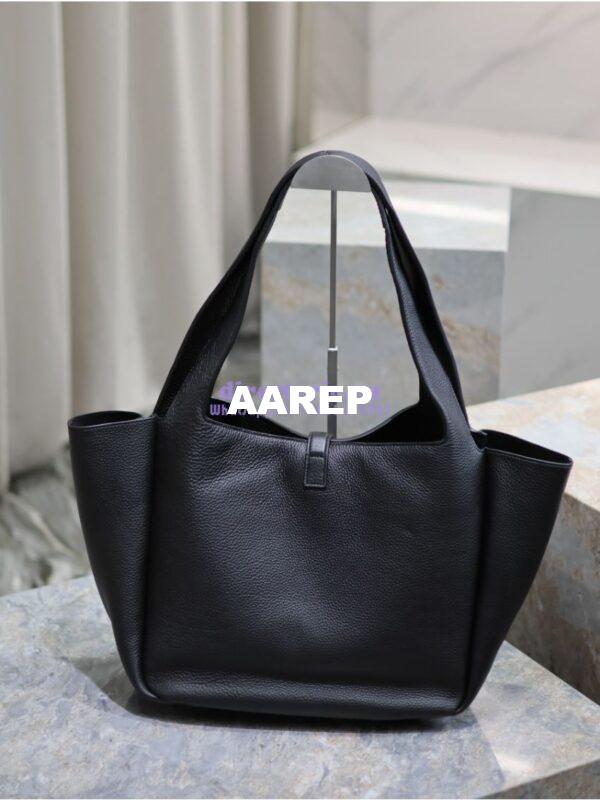 Replica YSL Saint Laurent Le 5 À 7 Bea In Grained Deerskin Leather 763435A Black 16