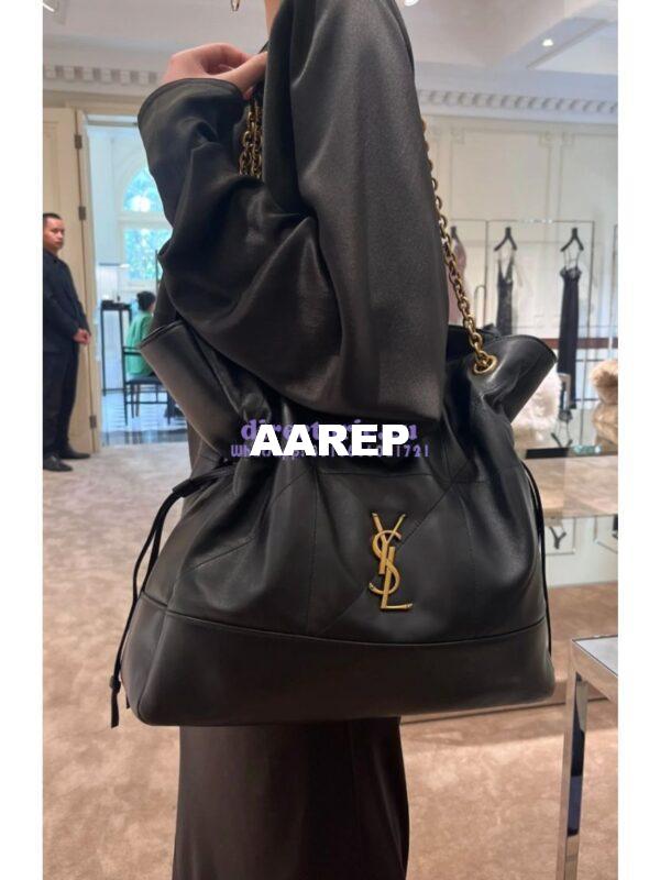 Replica Saint Laurent YSL Jamie Shopping In Lambskin 809824 Black 3