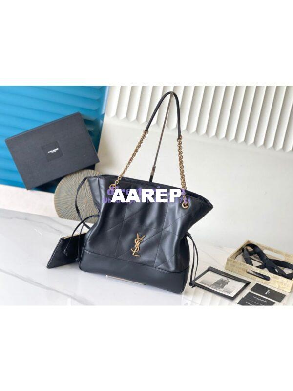 Replica Saint Laurent YSL Jamie Shopping In Lambskin 809824 Black 4