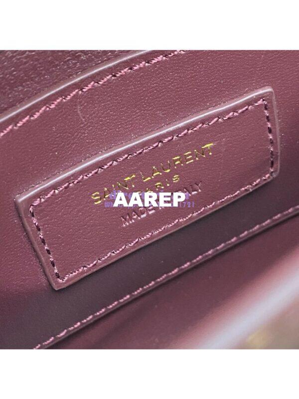 Replica Saint Laurent YSL Manhattan Small In wine Patent Leather with Gold Hardware 727766 11