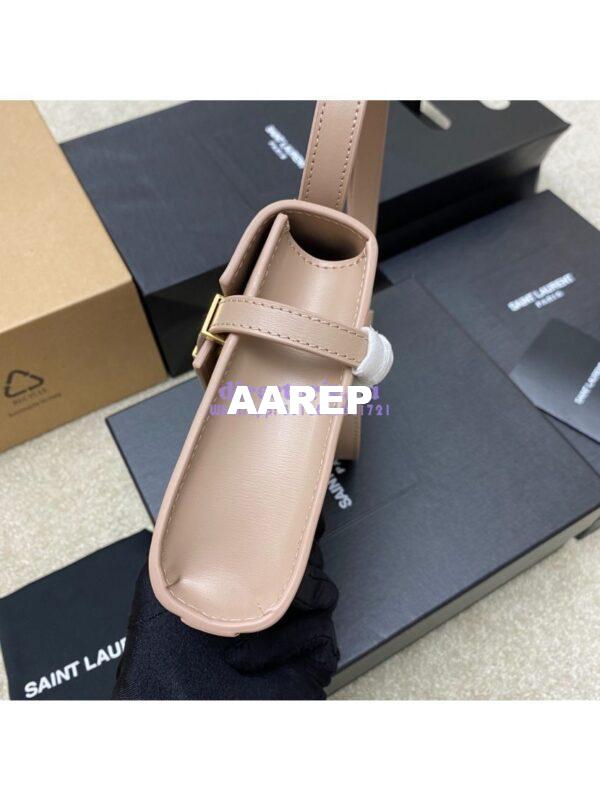 Replica Saint Laurent YSL Manhattan Small In Nude Patent Leather with Gold Hardware 727766 9