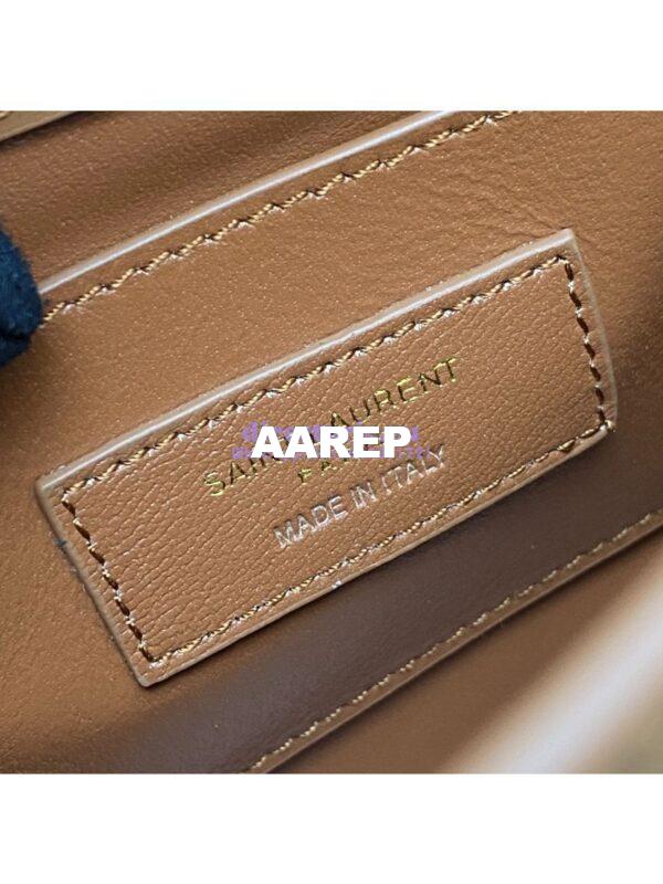 Replica Saint Laurent YSL Manhattan Small In Brown Patent Leather with Gold Hardware 727766 11