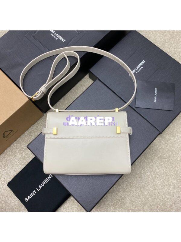 Replica Saint Laurent YSL Manhattan Small In white Patent Leather with Gold Hardware 727766 4