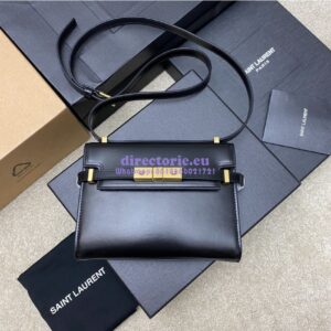 Replica Saint Laurent YSL Manhattan Small In Patent Leather with Gold Hardware 727766