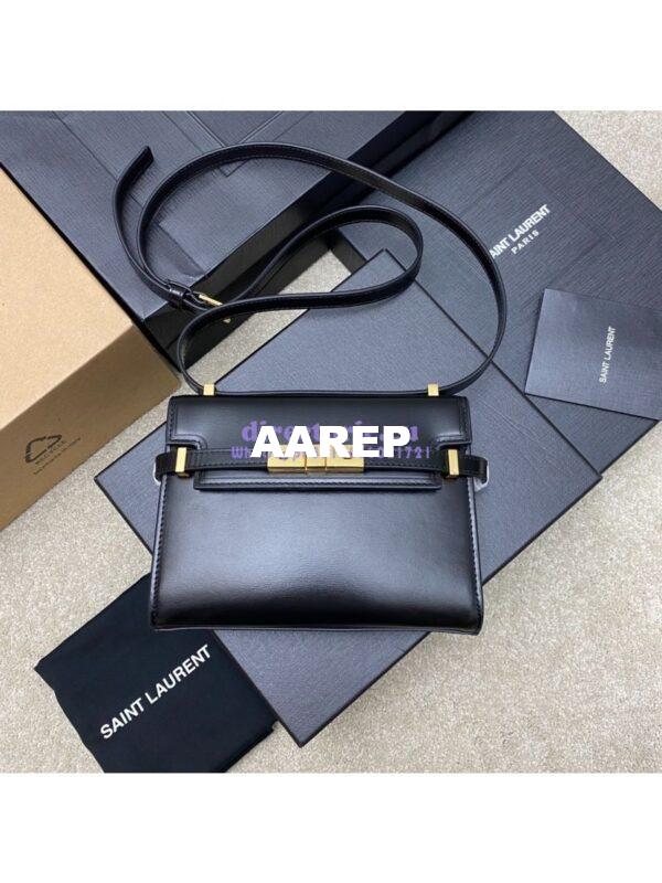 Replica Saint Laurent YSL Manhattan Small In Patent Leather with Gold Hardware 727766 3