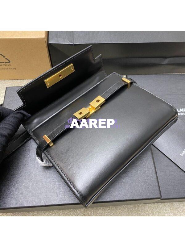 Replica Saint Laurent YSL Manhattan Small In Patent Leather with Gold Hardware 727766 7