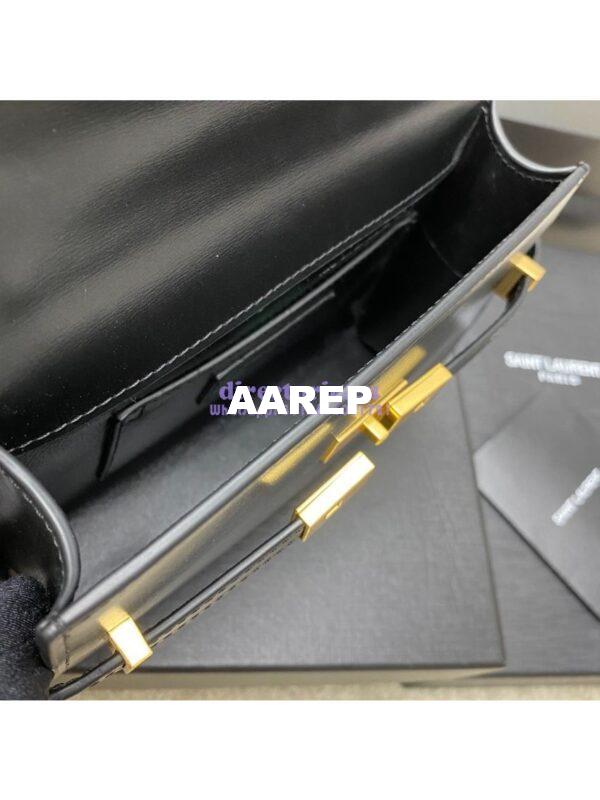 Replica Saint Laurent YSL Manhattan Small In Patent Leather with Gold Hardware 727766 8