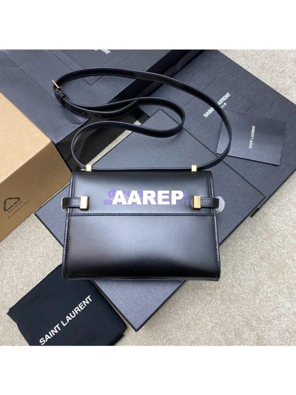 Replica Saint Laurent YSL Manhattan Small In Patent Leather with Gold Hardware 727766 9