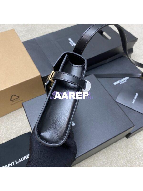 Replica Saint Laurent YSL Manhattan Small In Patent Leather with Gold Hardware 727766 11